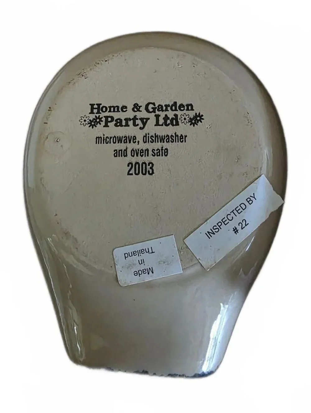 Vintage 2003 Home & Garden Stoneware Spoon Rest Apple Swag